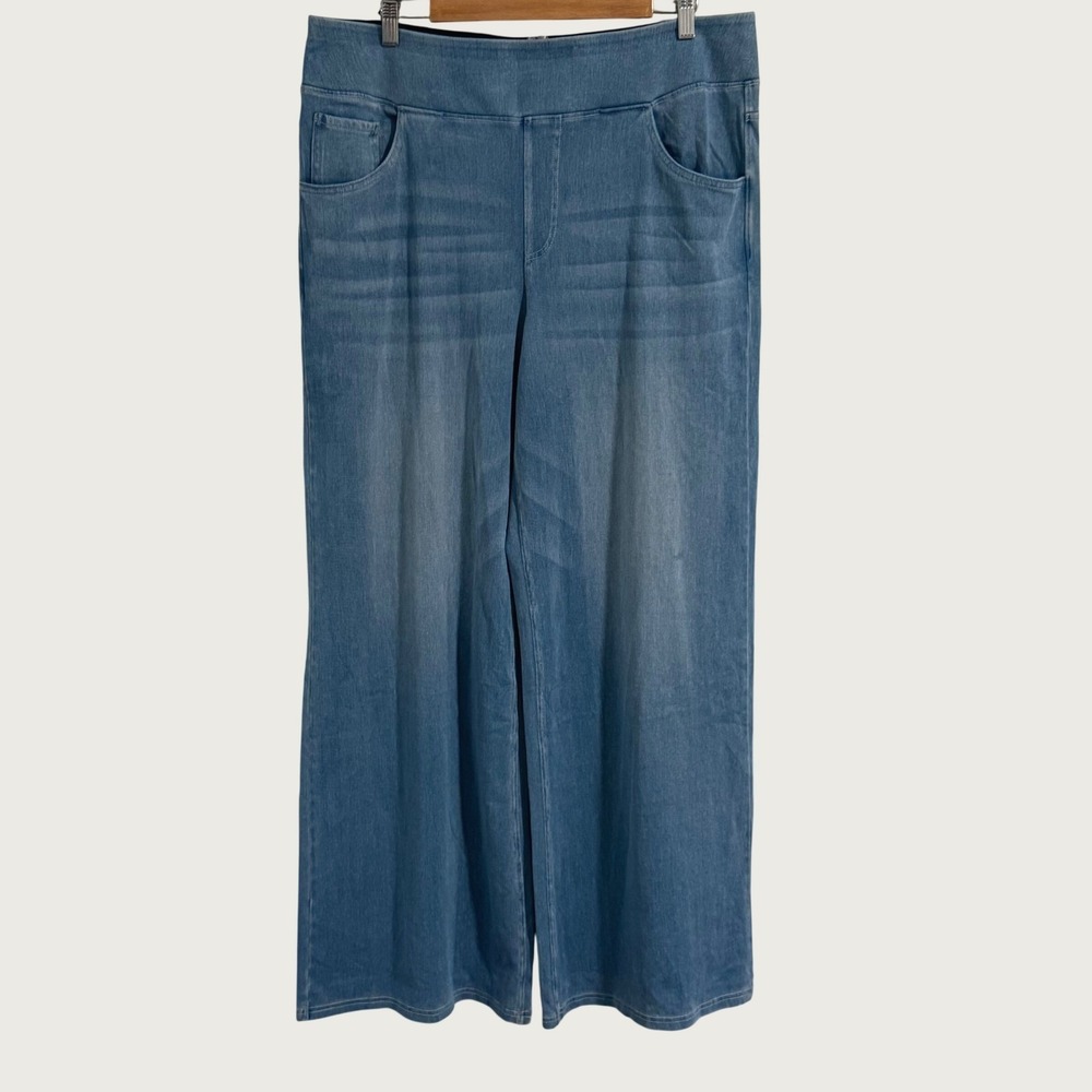 Halara Wide Leg Jeans Womens XXL Tall Blue Light Wash Baggy Stretch Streetwear